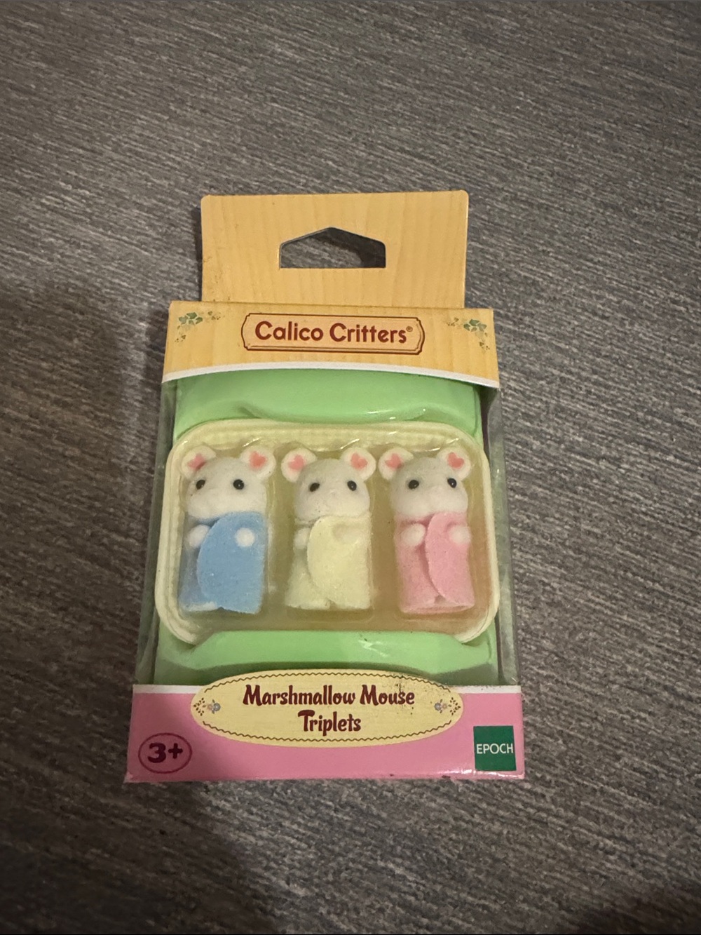 Calico Critters Marshmallow Mouse Triplets - Blue, Yellow & Pink